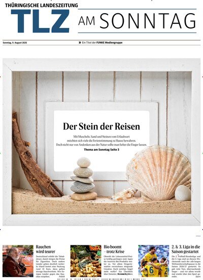 Titelbild der Ausgabe 32/2026 von Thüringische Landeszeitung TLZ am Sonntag. Diese Zeitschrift und viele weitere Zeitungsabos als Abo oder epaper bei United Kiosk online kaufen.
