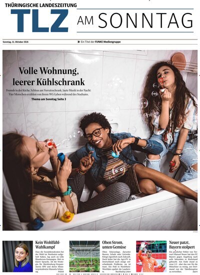 Titelbild der Ausgabe 41/2026 von Thüringische Landeszeitung TLZ am Sonntag. Diese Zeitschrift und viele weitere Zeitungsabos als Abo oder epaper bei United Kiosk online kaufen.
