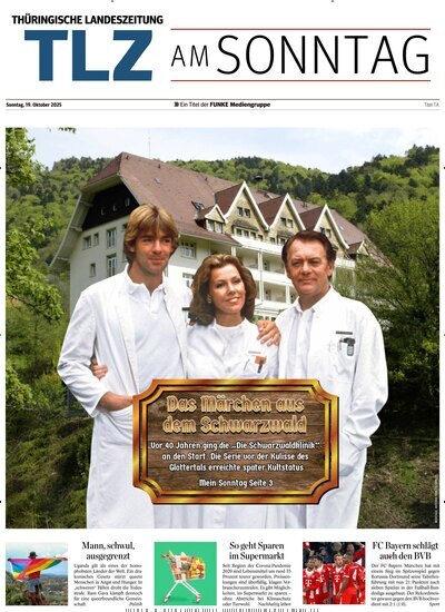 Titelbild der Ausgabe 42/2025 von Thüringische Landeszeitung TLZ am Sonntag. Diese Zeitschrift und viele weitere Zeitungsabos als Abo oder epaper bei United Kiosk online kaufen.