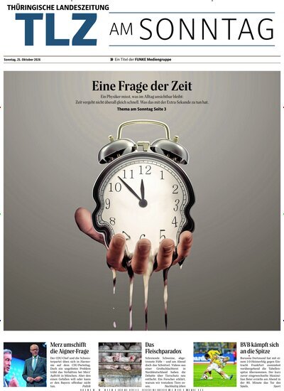 Titelbild der Ausgabe 43/2026 von Thüringische Landeszeitung TLZ am Sonntag. Diese Zeitschrift und viele weitere Zeitungsabos als Abo oder epaper bei United Kiosk online kaufen.