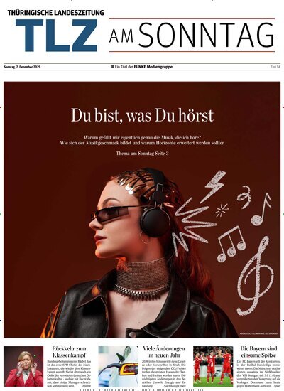 Titelbild der Ausgabe 49/2025 von Thüringische Landeszeitung TLZ am Sonntag. Diese Zeitschrift und viele weitere Zeitungsabos als Abo oder epaper bei United Kiosk online kaufen.