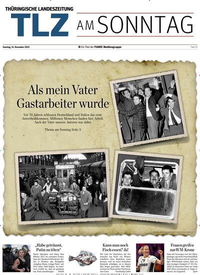 Titelbild der Ausgabe 50/2025 von Thüringische Landeszeitung TLZ am Sonntag. Diese Zeitschrift und viele weitere Zeitungsabos als Abo oder epaper bei United Kiosk online kaufen.