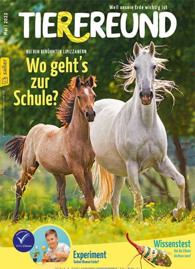 Titelbild der Ausgabe 5/2022 von Tierfreund. Diese Zeitschrift und viele weitere Jugendzeitschriften und Kinderzeitschriften als Abo oder epaper bei United Kiosk online kaufen.