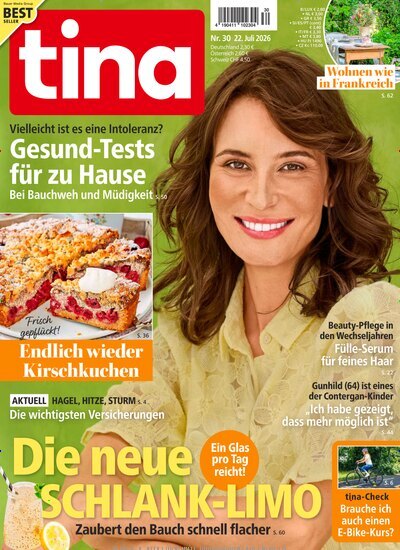 Titelbild der Ausgabe 30/2026 von tina. Diese Zeitschrift und viele weitere Frauenzeitschriften als Abo oder epaper bei United Kiosk online kaufen.