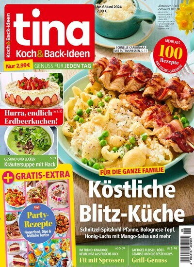 Titelbild der Ausgabe 6/2024 von Tina Koch & Backideen. Diese Zeitschrift und viele weitere Kochzeitschriften und Backzeitschriften als Abo oder epaper bei United Kiosk online kaufen.