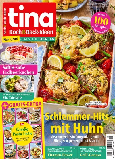 Titelbild der Ausgabe 6/2025 von Tina Koch & Backideen. Diese Zeitschrift und viele weitere Kochzeitschriften und Backzeitschriften als Abo oder epaper bei United Kiosk online kaufen.