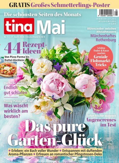 Titelbild der Ausgabe 5/2026 von tina Monthly. Diese Zeitschrift und viele weitere Frauenzeitschriften als Abo oder epaper bei United Kiosk online kaufen.