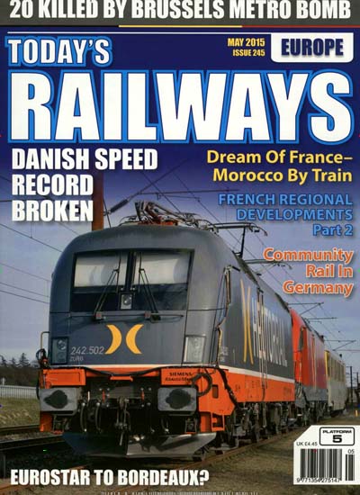 Titelbild der Ausgabe 5/2016 von Todays Railways. Diese Zeitschrift und viele weitere Computerzeitschriften, Tabletmagazine und Smartphonemagazine als Abo oder epaper bei United Kiosk online kaufen.