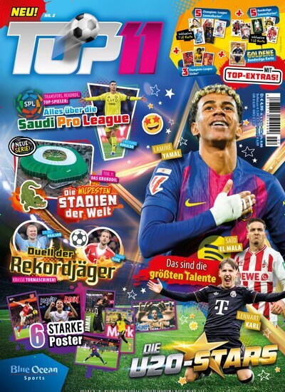 Titelbild der Ausgabe 2/2026 von TOP 11. Diese Zeitschrift und viele weitere Jugendzeitschriften und Kinderzeitschriften als Abo oder epaper bei United Kiosk online kaufen.