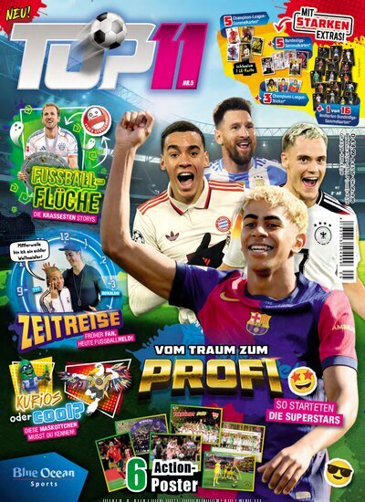 Titelbild der Ausgabe 5/2025 von TOP 11. Diese Zeitschrift und viele weitere Jugendzeitschriften und Kinderzeitschriften als Abo oder epaper bei United Kiosk online kaufen.