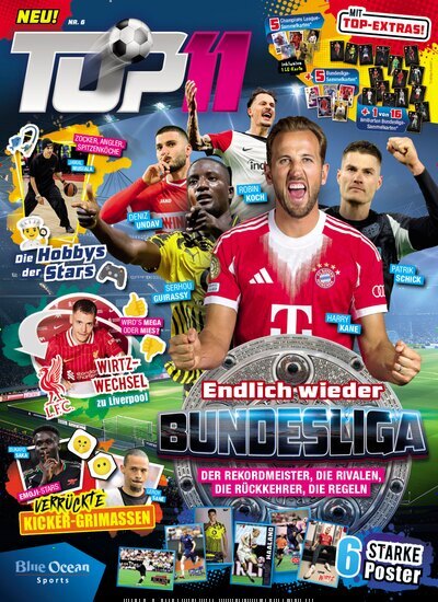 Titelbild der Ausgabe 6/2025 von TOP 11. Diese Zeitschrift und viele weitere Jugendzeitschriften und Kinderzeitschriften als Abo oder epaper bei United Kiosk online kaufen.