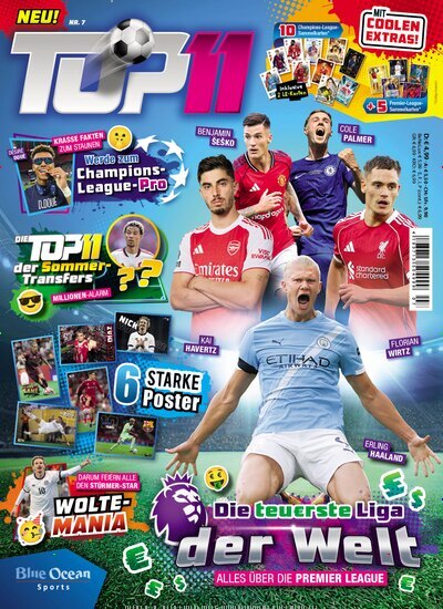 Titelbild der Ausgabe 7/2025 von TOP 11. Diese Zeitschrift und viele weitere Jugendzeitschriften und Kinderzeitschriften als Abo oder epaper bei United Kiosk online kaufen.