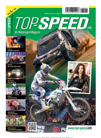 Titelbild der Ausgabe 2/2026 von Top Speed. Diese Zeitschrift und viele weitere Automagazine und Motorradzeitschriften als Abo oder epaper bei United Kiosk online kaufen.