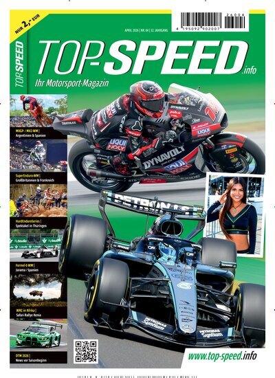 Titelbild der Ausgabe 4/2026 von Top Speed. Diese Zeitschrift und viele weitere Automagazine und Motorradzeitschriften als Abo oder epaper bei United Kiosk online kaufen.