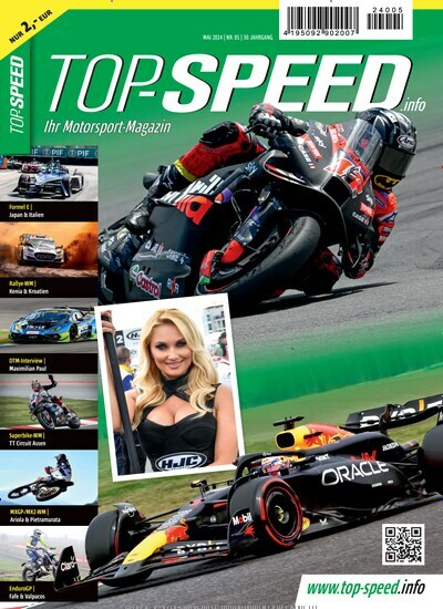 Titelbild der Ausgabe 5/2024 von Top Speed. Diese Zeitschrift und viele weitere Automagazine und Motorradzeitschriften als Abo oder epaper bei United Kiosk online kaufen.
