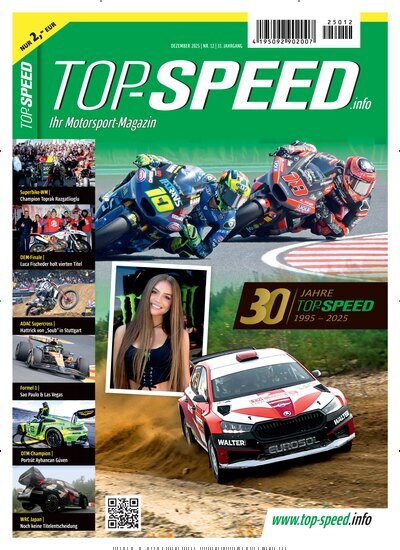 Titelbild der Ausgabe 12/2025 von Top Speed. Diese Zeitschrift und viele weitere Automagazine und Motorradzeitschriften als Abo oder epaper bei United Kiosk online kaufen.