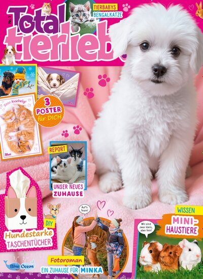 Titelbild der Ausgabe 1/2026 von Total tierlieb!. Diese Zeitschrift und viele weitere Jugendzeitschriften und Kinderzeitschriften als Abo oder epaper bei United Kiosk online kaufen.