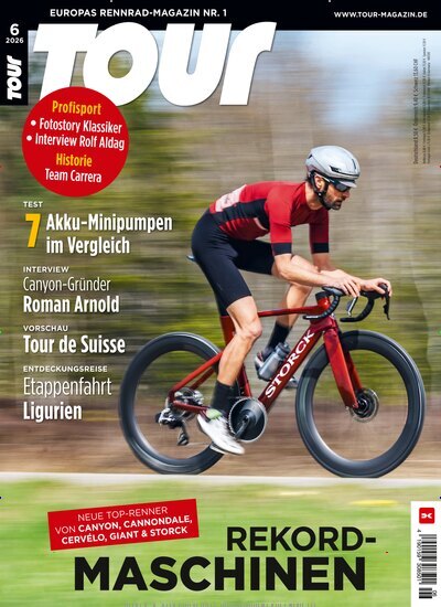 Titelbild der Ausgabe 6/2026 von Tour. Diese Zeitschrift und viele weitere Sportmagazine als Abo oder epaper bei United Kiosk online kaufen.