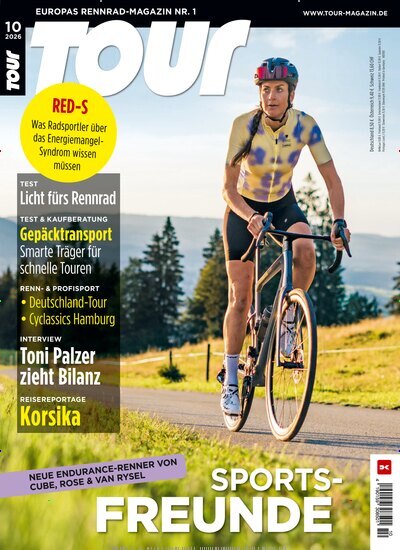 Titelbild der Ausgabe 10/2026 von Tour. Diese Zeitschrift und viele weitere Sportmagazine als Abo oder epaper bei United Kiosk online kaufen.