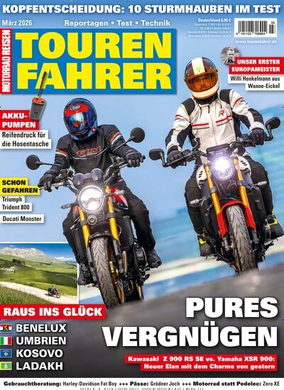 Titelbild der Ausgabe 3/2026 von Tourenfahrer - Motorrad Reisen. Diese Zeitschrift und viele weitere Automagazine und Motorradzeitschriften als Abo oder epaper bei United Kiosk online kaufen.