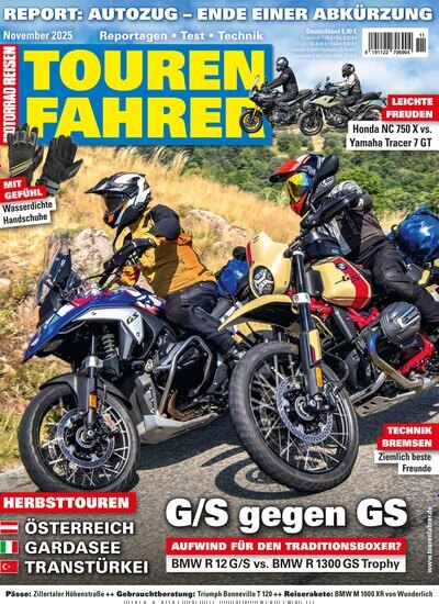 Titelbild der Ausgabe 11/2025 von Tourenfahrer - Motorrad Reisen. Diese Zeitschrift und viele weitere Automagazine und Motorradzeitschriften als Abo oder epaper bei United Kiosk online kaufen.