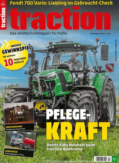 Titelbild der Ausgabe 4/2023 von traction. Diese Zeitschrift und viele weitere Automagazine und Motorradzeitschriften als Abo oder epaper bei United Kiosk online kaufen.