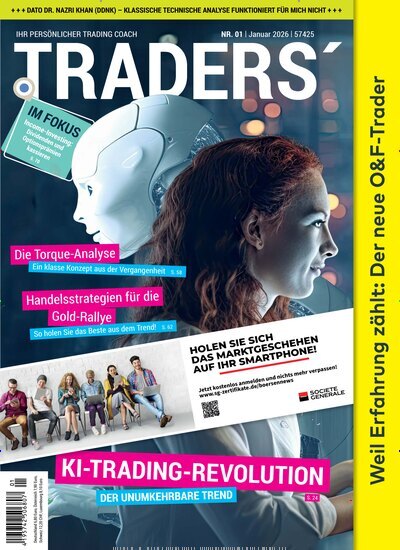 Titelbild der Ausgabe 1/2026 von Traders. Diese Zeitschrift und viele weitere Wirtschaftsmagazine und Politikmagazine als Abo oder epaper bei United Kiosk online kaufen.