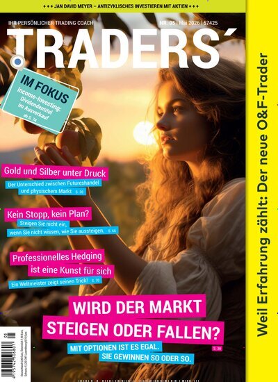Titelbild der Ausgabe 5/2026 von Traders. Diese Zeitschrift und viele weitere Wirtschaftsmagazine und Politikmagazine als Abo oder epaper bei United Kiosk online kaufen.