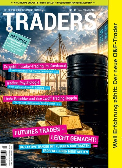 Titelbild der Ausgabe 6/2026 von Traders. Diese Zeitschrift und viele weitere Wirtschaftsmagazine und Politikmagazine als Abo oder epaper bei United Kiosk online kaufen.