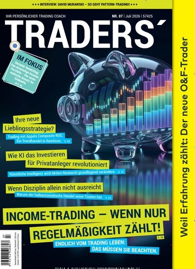 Titelbild der Ausgabe 7/2026 von Traders. Diese Zeitschrift und viele weitere Wirtschaftsmagazine und Politikmagazine als Abo oder epaper bei United Kiosk online kaufen.