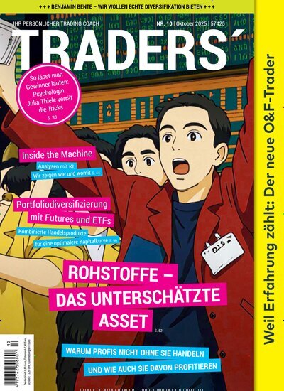 Titelbild der Ausgabe 10/2025 von Traders. Diese Zeitschrift und viele weitere Wirtschaftsmagazine und Politikmagazine als Abo oder epaper bei United Kiosk online kaufen.