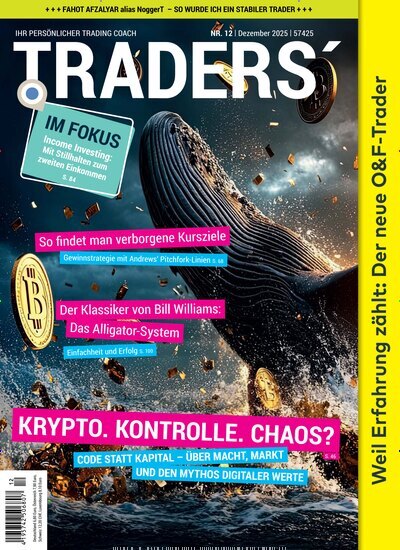 Titelbild der Ausgabe 12/2025 von Traders. Diese Zeitschrift und viele weitere Wirtschaftsmagazine und Politikmagazine als Abo oder epaper bei United Kiosk online kaufen.