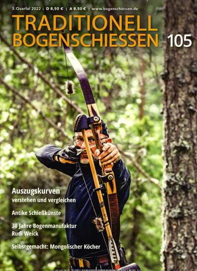Titelbild der Ausgabe 105/2022 von Traditionell Bogenschießen. Diese Zeitschrift und viele weitere Sportmagazine als Abo oder epaper bei United Kiosk online kaufen.
