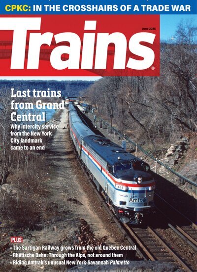 Titelbild der Ausgabe 6/2025 von Trains. Diese Zeitschrift und viele weitere Computerzeitschriften, Tabletmagazine und Smartphonemagazine als Abo oder epaper bei United Kiosk online kaufen.