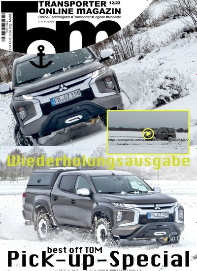 Titelbild der Ausgabe 12/2023 von Transporter Online Magazin. Diese Zeitschrift und viele weitere Industriemagazine und Handwerkmagazine als Abo oder epaper bei United Kiosk online kaufen.