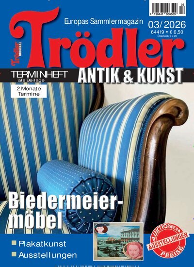Titelbild der Ausgabe 3/2026 von Trödler. Diese Zeitschrift und viele weitere Reisemagazine, Freizeitmagazine und Wissensmagazine als Abo oder epaper bei United Kiosk online kaufen.