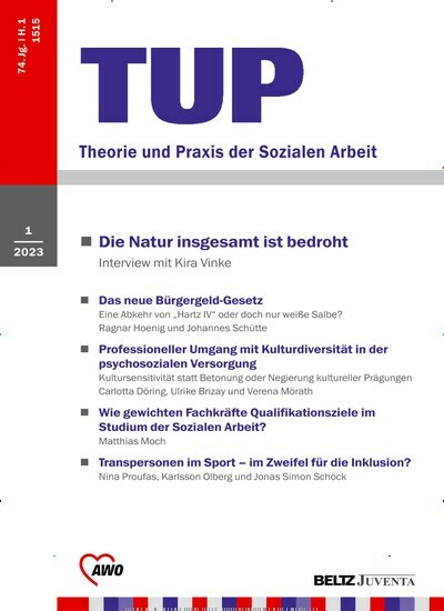Titelbild der Ausgabe 1/2023 von TUP Theorie und Praxis der Sozialen Arbeit. Diese Zeitschrift und viele weitere Zeitschriften für Pädagogik als Abo oder epaper bei United Kiosk online kaufen.