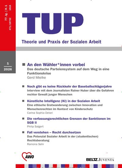 Titelbild der Ausgabe 1/2026 von TUP Theorie und Praxis der Sozialen Arbeit. Diese Zeitschrift und viele weitere Zeitschriften für Pädagogik als Abo oder epaper bei United Kiosk online kaufen.