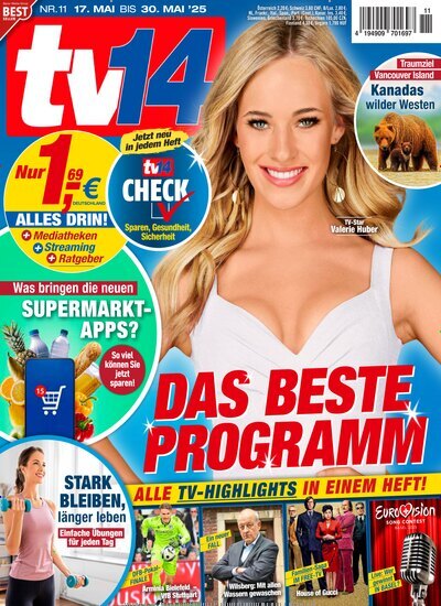 Titelbild der Ausgabe 11/2025 von TV 14. Diese Zeitschrift und viele weitere Programmzeitschriften als Abo oder epaper bei United Kiosk online kaufen.