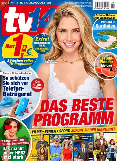 Titelbild der Ausgabe 16/2026 von TV 14. Diese Zeitschrift und viele weitere Programmzeitschriften als Abo oder epaper bei United Kiosk online kaufen.