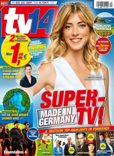 Titelbild der Ausgabe 20/2023 von TV 14. Diese Zeitschrift und viele weitere Programmzeitschriften als Abo oder epaper bei United Kiosk online kaufen.