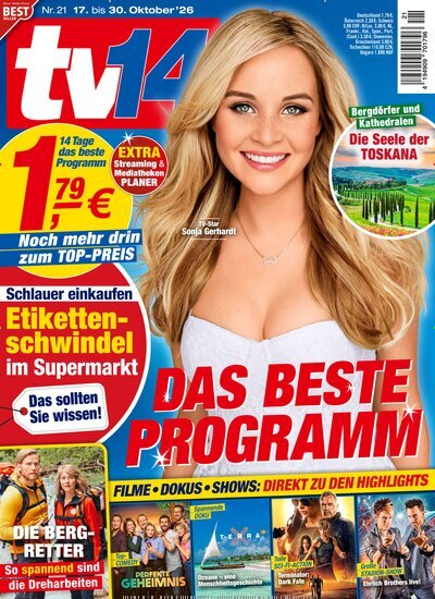 Titelbild der Ausgabe 21/2026 von TV 14. Diese Zeitschrift und viele weitere Programmzeitschriften als Abo oder epaper bei United Kiosk online kaufen.