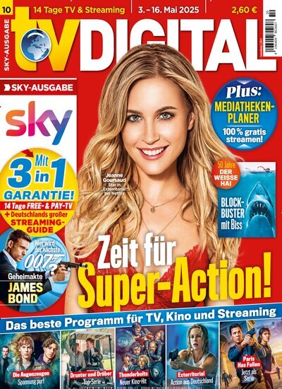 Titelbild der Ausgabe 10/2025 von TV Digital Sky Kabel Ausgabe. Diese Zeitschrift und viele weitere Programmzeitschriften als Abo oder epaper bei United Kiosk online kaufen.