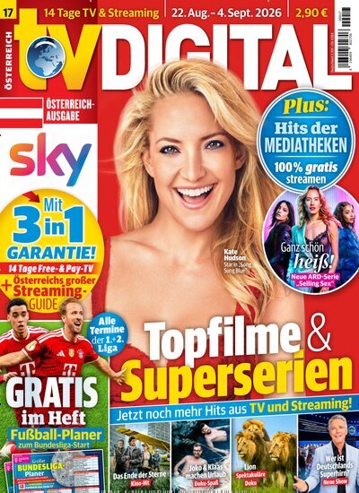 Titelbild der Ausgabe 17/2026 von TV Digital Sky Österreich. Diese Zeitschrift und viele weitere Programmzeitschriften als Abo oder epaper bei United Kiosk online kaufen.