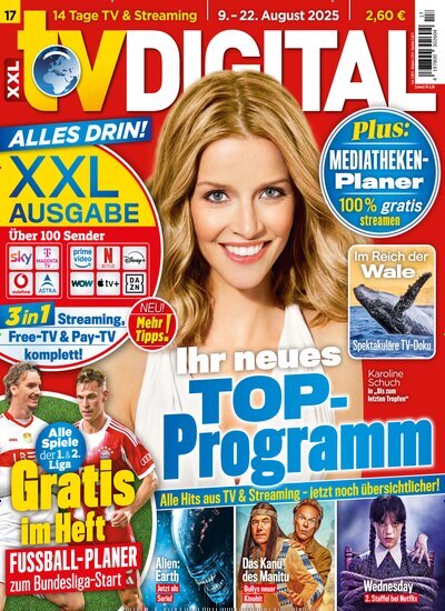 Titelbild der Ausgabe 17/2025 von TV Digital XXL-Ausgabe. Diese Zeitschrift und viele weitere Programmzeitschriften als Abo oder epaper bei United Kiosk online kaufen.