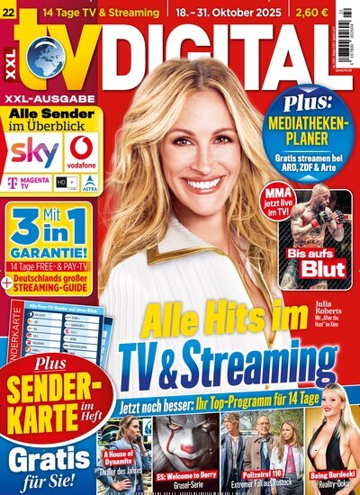 Titelbild der Ausgabe 22/2025 von TV Digital XXL-Ausgabe. Diese Zeitschrift und viele weitere Programmzeitschriften als Abo oder epaper bei United Kiosk online kaufen.