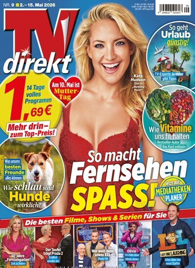 Titelbild der Ausgabe 9/2026 von TV direkt. Diese Zeitschrift und viele weitere Programmzeitschriften als Abo oder epaper bei United Kiosk online kaufen.