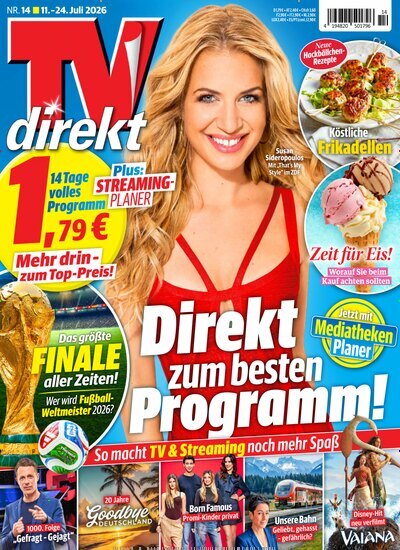 Titelbild der Ausgabe 14/2026 von TV direkt. Diese Zeitschrift und viele weitere Programmzeitschriften als Abo oder epaper bei United Kiosk online kaufen.