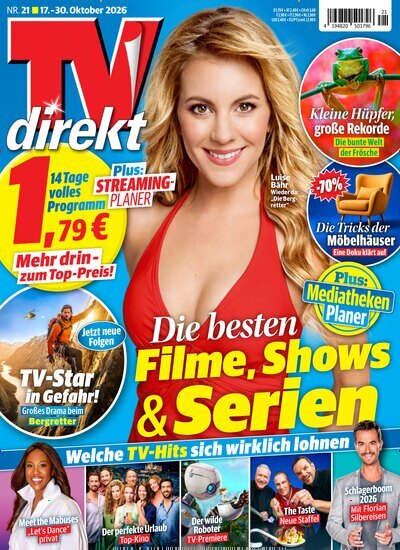 Titelbild der Ausgabe 21/2026 von TV direkt. Diese Zeitschrift und viele weitere Programmzeitschriften als Abo oder epaper bei United Kiosk online kaufen.