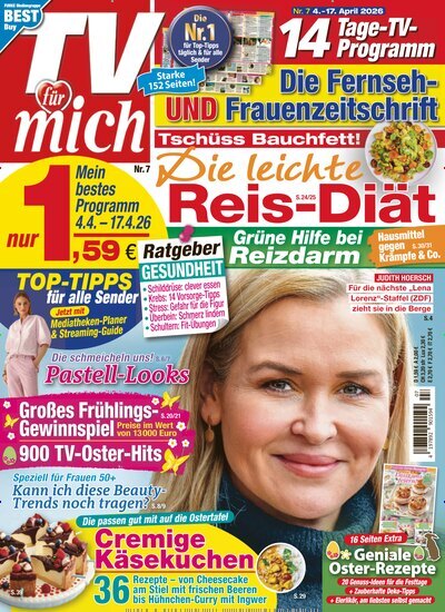 Titelbild der Ausgabe 7/2026 von TV für mich. Diese Zeitschrift und viele weitere Programmzeitschriften als Abo oder epaper bei United Kiosk online kaufen.